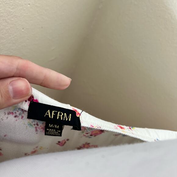 AFRM Nessa Bodysuit MEDIUM Ditzy Floral Off The Shoulder Cottagecore Feminine - Picture 9 of 14